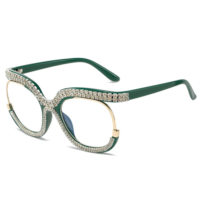  Unisex Luxury Oversized Rhinestone Bling Transparent Sunglasses - Unisex Sunglasses - DYAVOR® 