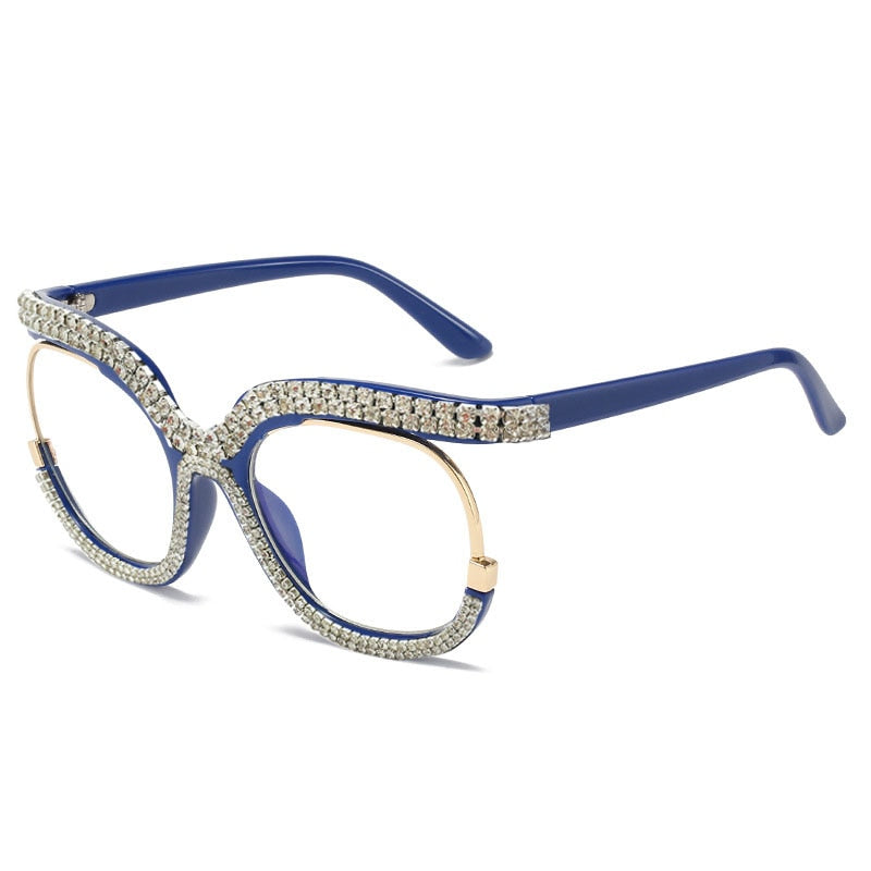  Unisex Luxury Oversized Rhinestone Bling Transparent Sunglasses - Unisex Sunglasses - DYAVOR® 