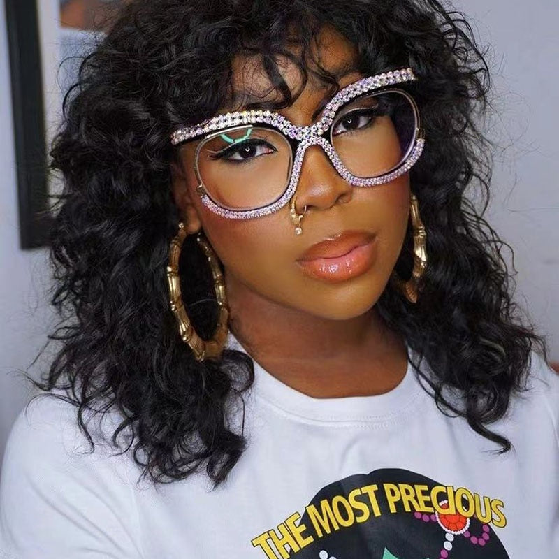  Unisex Luxury Oversized Rhinestone Bling Transparent Sunglasses - Unisex Sunglasses - DYAVOR® 
