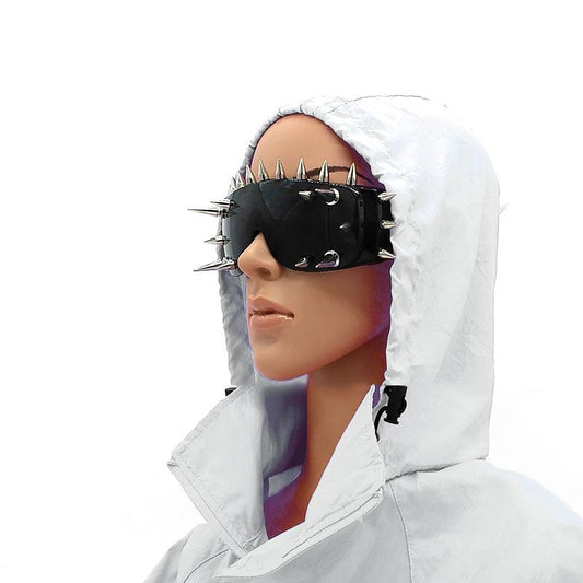 Unisex Deal With It One Piece Rivet Steampunk Gradient Sunglasses - Women Sunglasses - DYAVOR® 