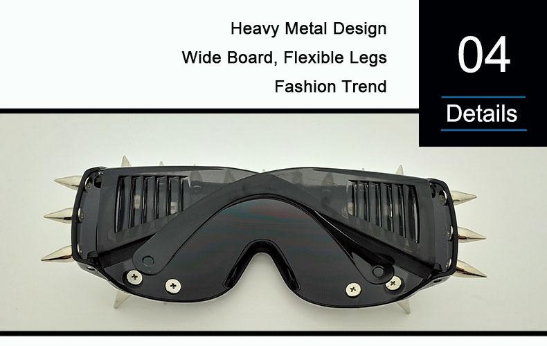  Unisex Deal With It One Piece Rivet Steampunk Gradient Sunglasses - Women Sunglasses - DYAVOR® 