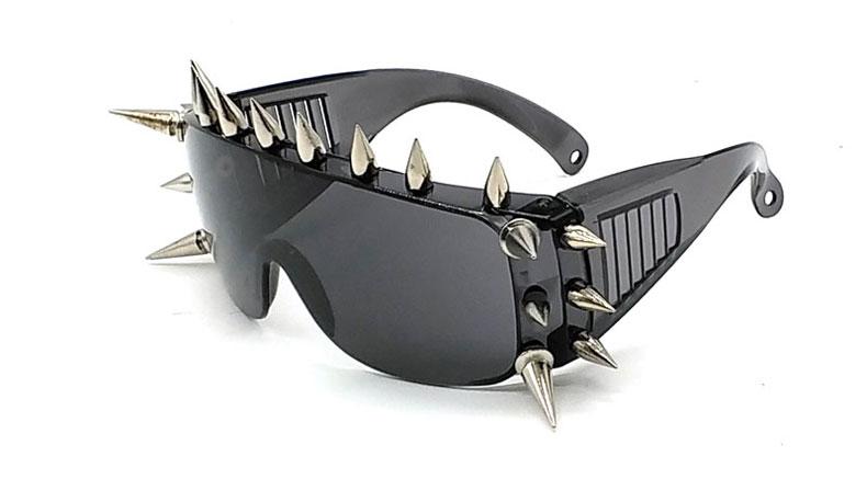  Unisex Deal With It One Piece Rivet Steampunk Gradient Sunglasses - Women Sunglasses - DYAVOR® 