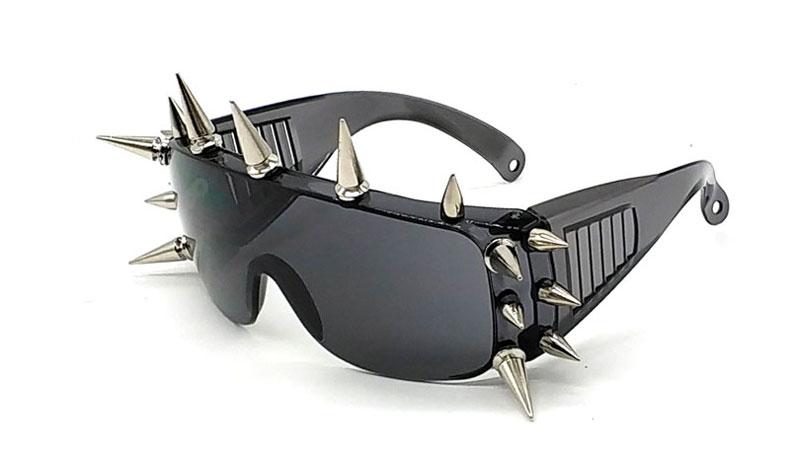  Unisex Deal With It One Piece Rivet Steampunk Gradient Sunglasses - Women Sunglasses - DYAVOR® 