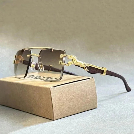  Unisex Vintage Luxury Style Rimless Square Designer Fashion Sunglasses - Unisex Sunglasses - DYAVOR® 