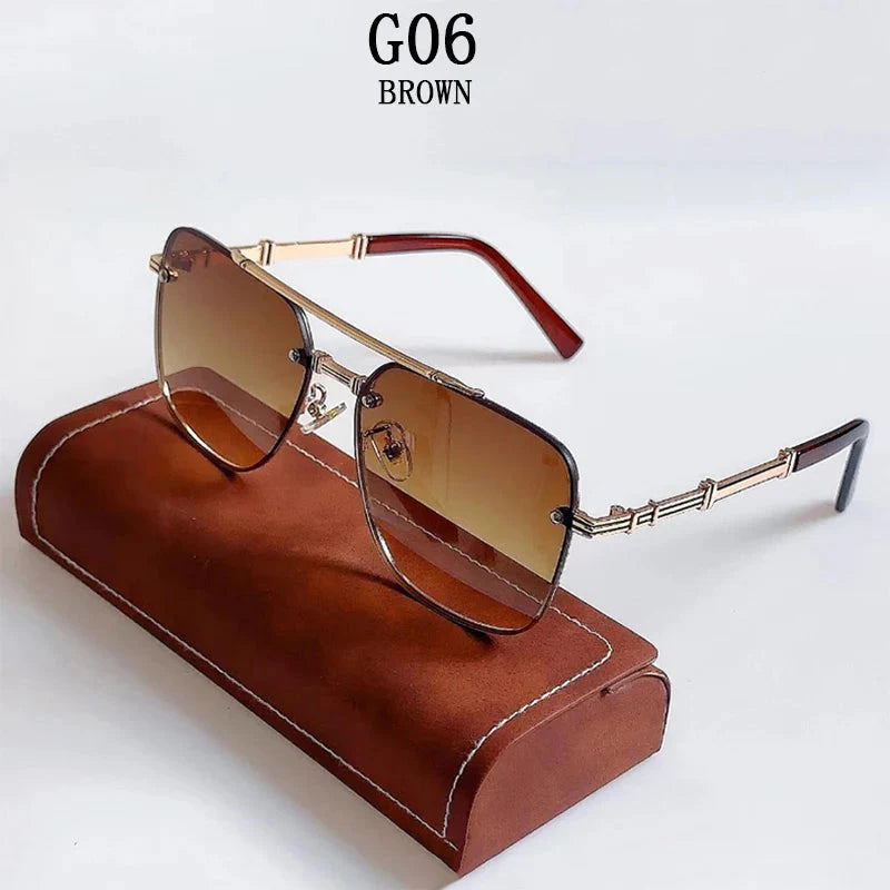  Men and Women Vintage Luxury Gradient Shade Square Sunglasses - Unisex Sunglasses - DYAVOR® 