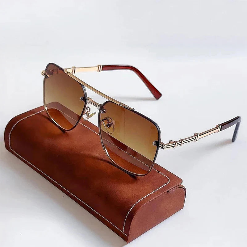  Men and Women Vintage Luxury Gradient Shade Square Sunglasses - Unisex Sunglasses - DYAVOR® 