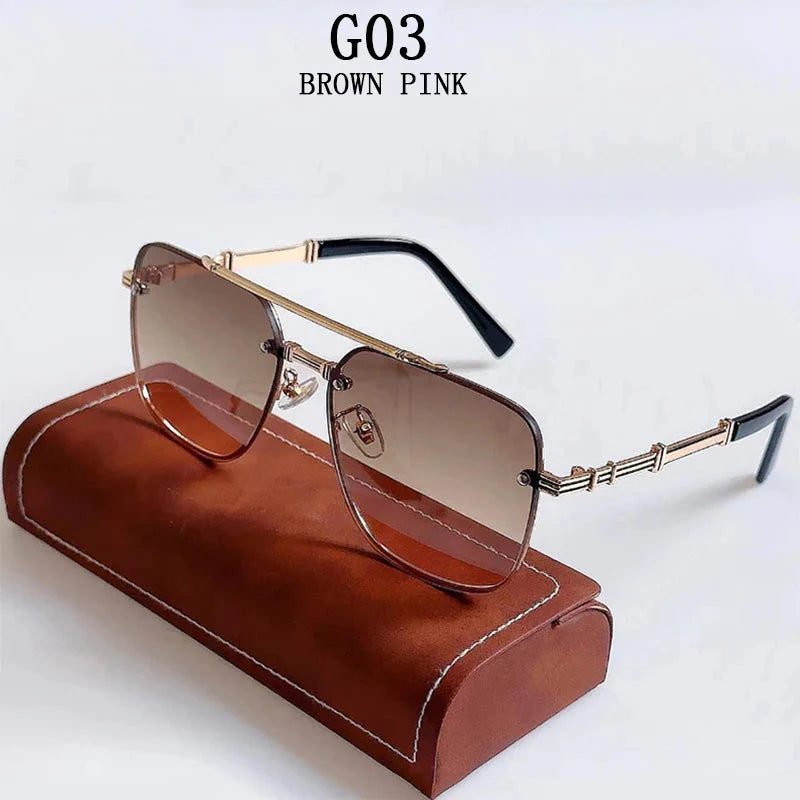  Men and Women Vintage Luxury Gradient Shade Square Sunglasses - Unisex Sunglasses - DYAVOR® 