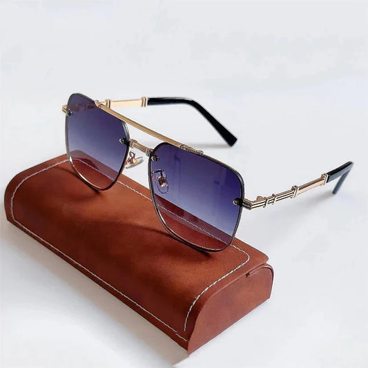  Men and Women Vintage Luxury Gradient Shade Square Sunglasses - Unisex Sunglasses - DYAVOR® 