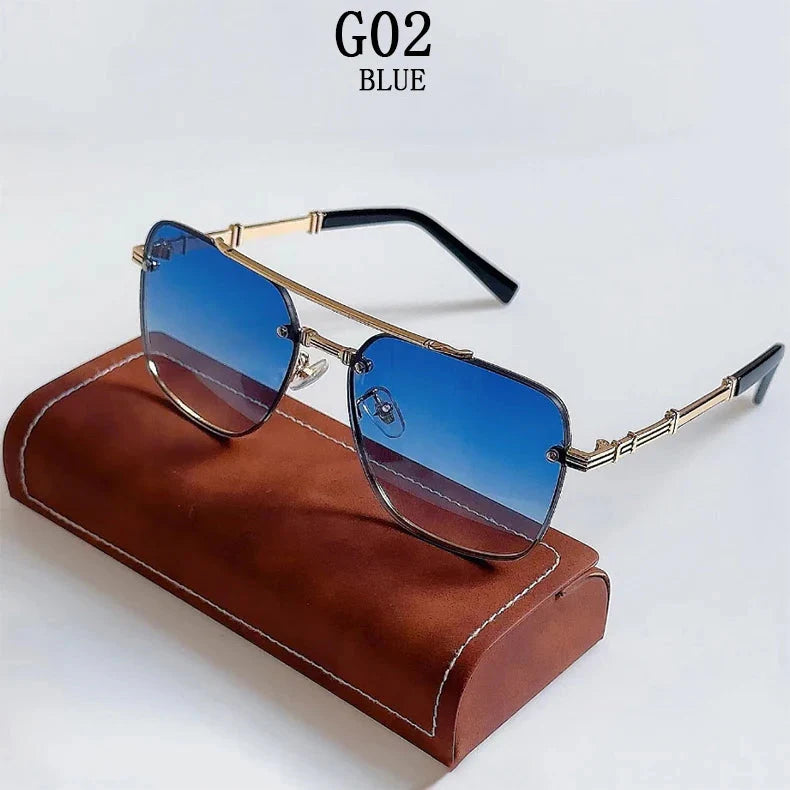  Men and Women Vintage Luxury Gradient Shade Square Sunglasses - Unisex Sunglasses - DYAVOR® 