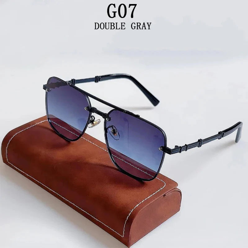  Men and Women Vintage Luxury Gradient Shade Square Sunglasses - Unisex Sunglasses - DYAVOR® 