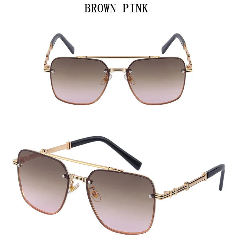  Men and Women Vintage Luxury Gradient Shade Square Sunglasses - Unisex Sunglasses - DYAVOR® 