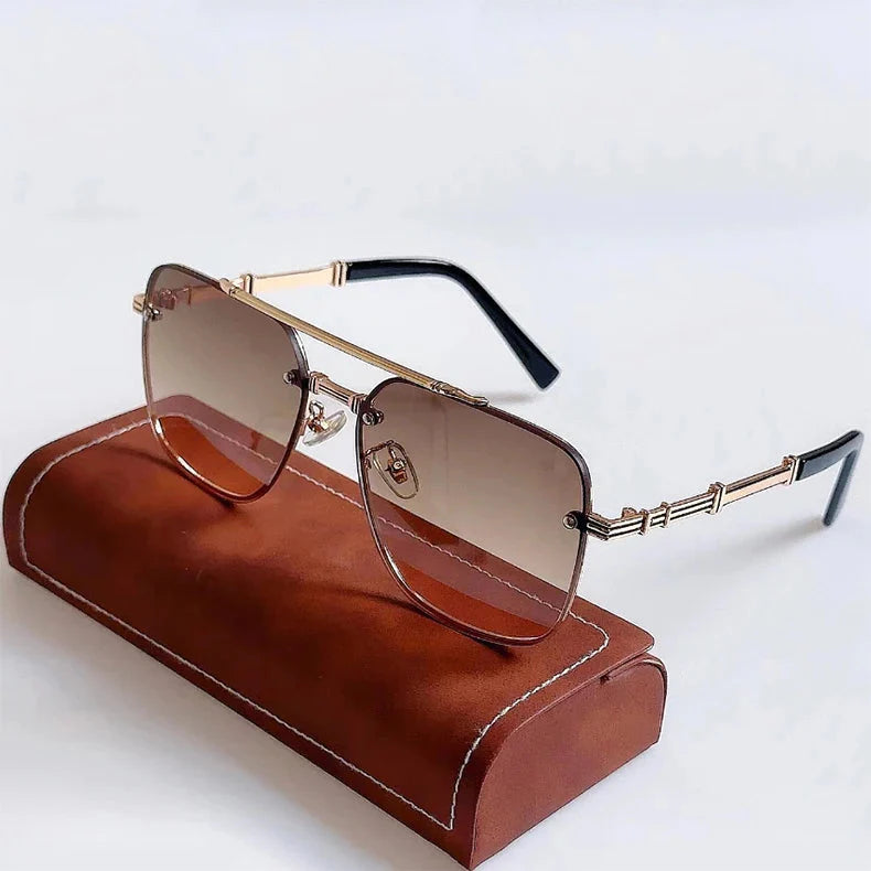  Men and Women Vintage Luxury Gradient Shade Square Sunglasses - Unisex Sunglasses - DYAVOR® 