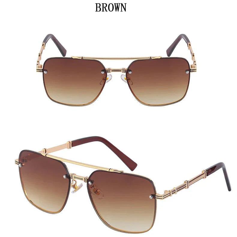  Men and Women Vintage Luxury Gradient Shade Square Sunglasses - Unisex Sunglasses - DYAVOR® 