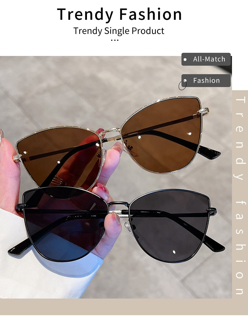  Unisex Trendy Retro Gradient Vintage Luxury Cat Eye Sunglasses - Unisex Sunglasses - DYAVOR® 