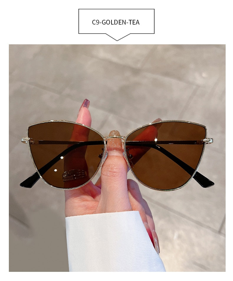  Unisex Trendy Retro Gradient Vintage Luxury Cat Eye Sunglasses - Unisex Sunglasses - DYAVOR® 