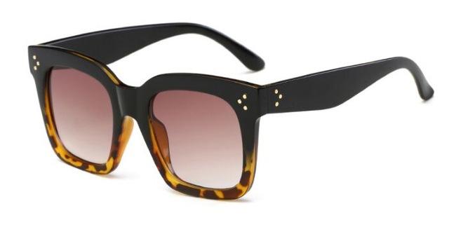  Vintage Fashion Big Square Frame Designer Gradient Sunglasses for Women - Women Sunglasses - DYAVOR® 