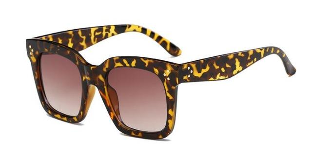  Vintage Fashion Big Square Frame Designer Gradient Sunglasses for Women - Women Sunglasses - DYAVOR® 