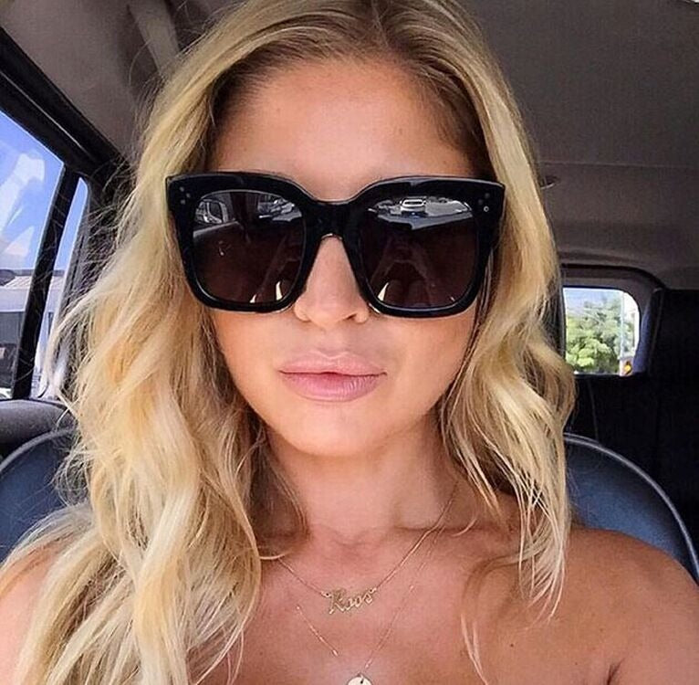  Vintage Fashion Big Square Frame Designer Gradient Sunglasses for Women - Women Sunglasses - DYAVOR® 
