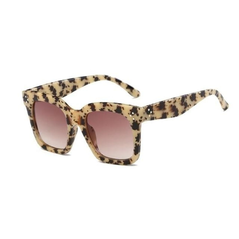  Vintage Fashion Big Square Frame Designer Gradient Sunglasses for Women - Women Sunglasses - DYAVOR® 