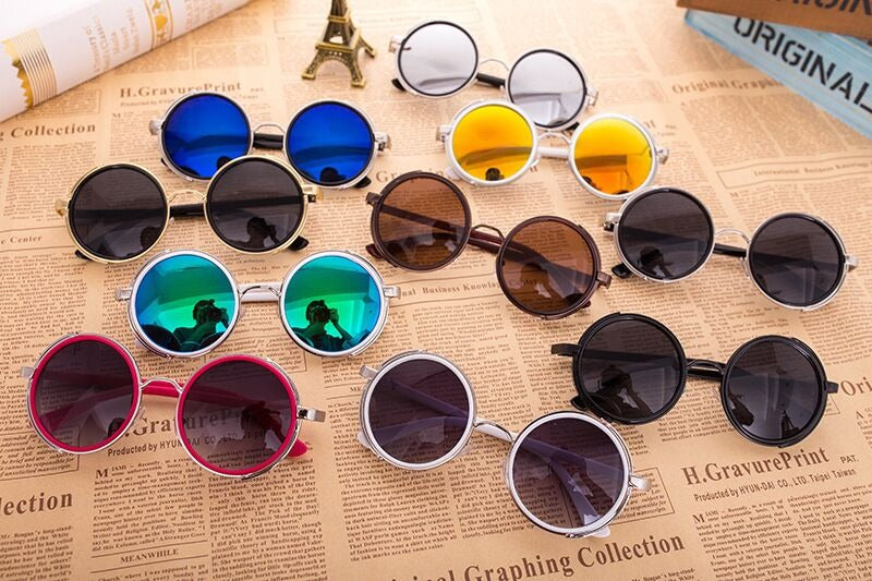  Vintage Fashion Round Metal Frame Gothic Steampunk Unisex Sunglasses - Unisex Sunglasses - DYAVOR® 