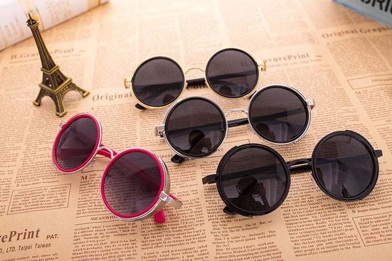  Vintage Fashion Round Metal Frame Gothic Steampunk Unisex Sunglasses - Unisex Sunglasses - DYAVOR® 