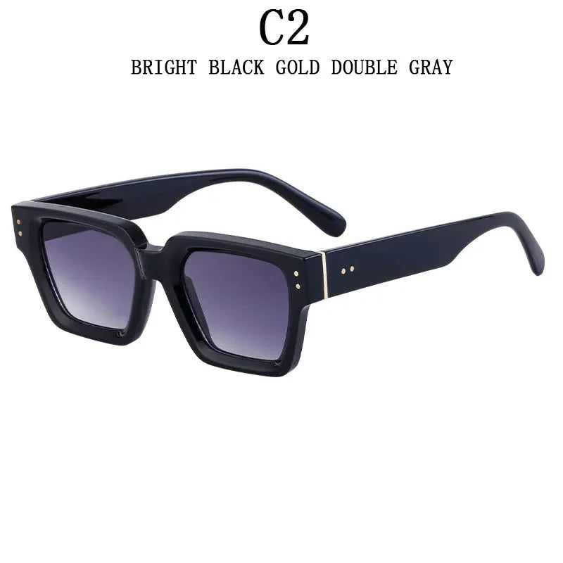  Men and Women Vintage Style Anti-UV400 Gradient Square Sunglasses - Unisex Sunglasses - DYAVOR® 