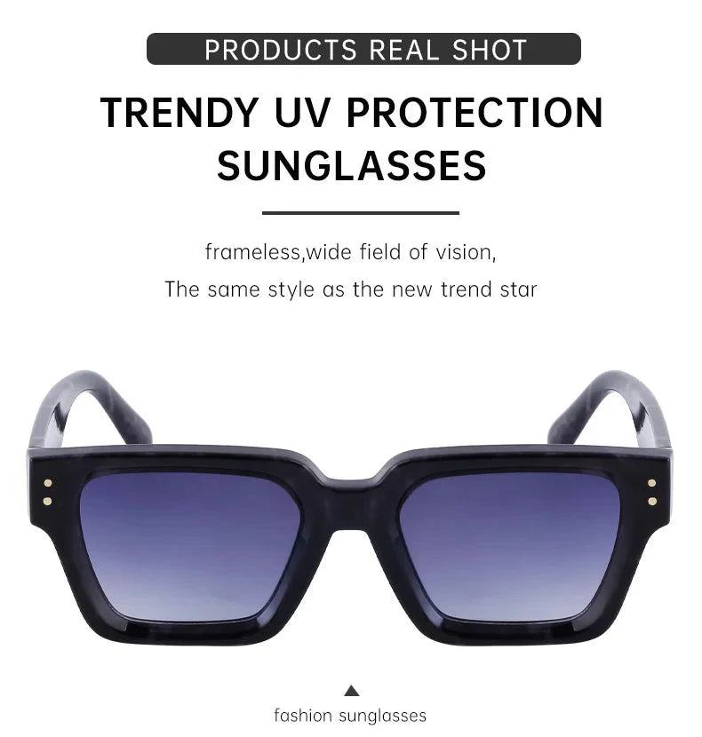  Men and Women Vintage Style Anti-UV400 Gradient Square Sunglasses - Unisex Sunglasses - DYAVOR® 