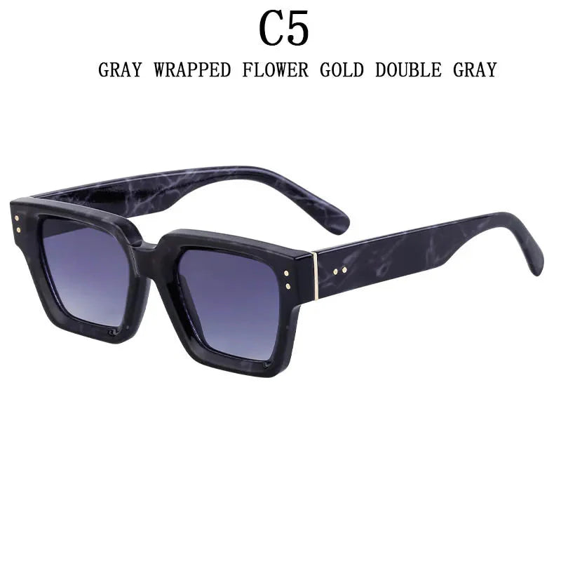  Men and Women Vintage Style Anti-UV400 Gradient Square Sunglasses - Unisex Sunglasses - DYAVOR® 