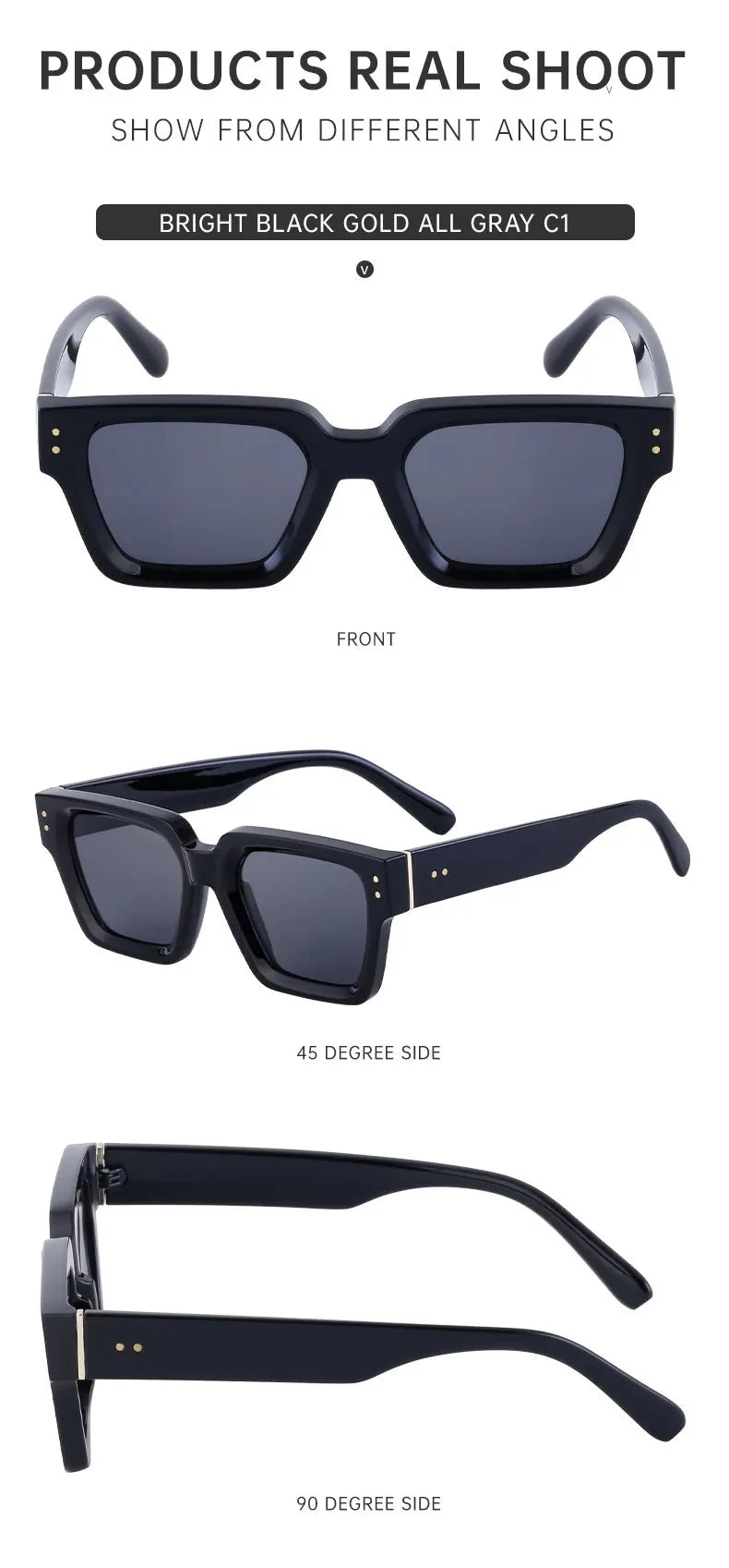  Men and Women Vintage Style Anti-UV400 Gradient Square Sunglasses - Unisex Sunglasses - DYAVOR® 