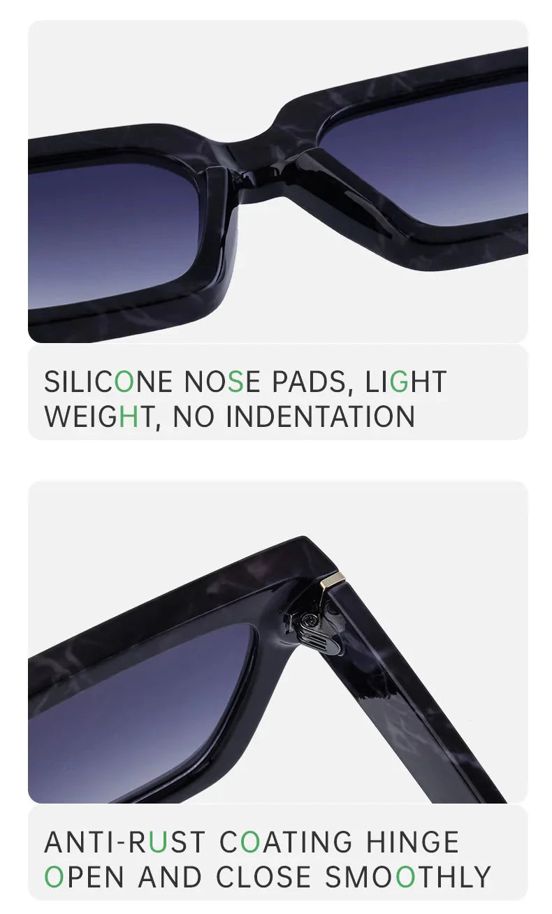  Men and Women Vintage Style Anti-UV400 Gradient Square Sunglasses - Unisex Sunglasses - DYAVOR® 