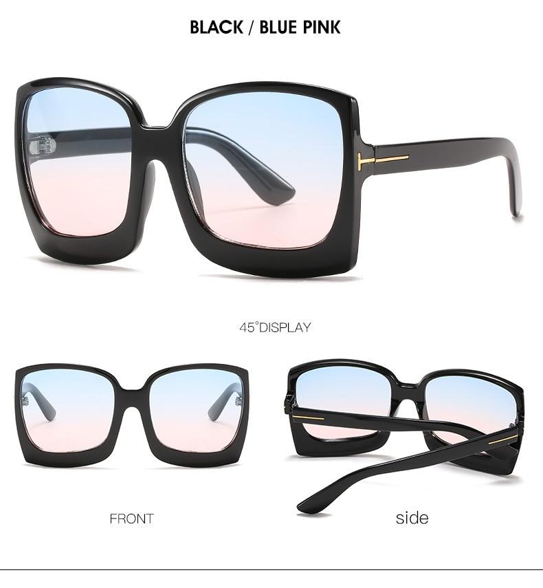 Vintage Modern Women's One Piece UV400 Gradient Oversized Square Sunglasses - Women Sunglasses - DYAVOR® 