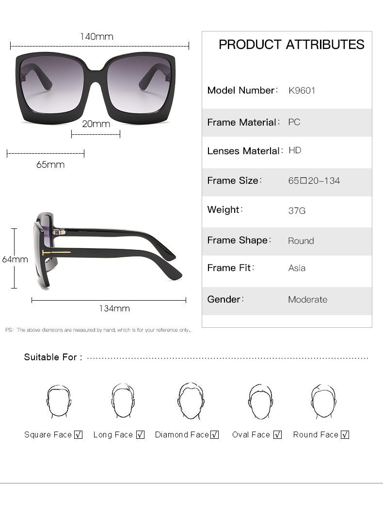  Vintage Modern Women's One Piece UV400 Gradient Oversized Square Sunglasses - Women Sunglasses - DYAVOR® 