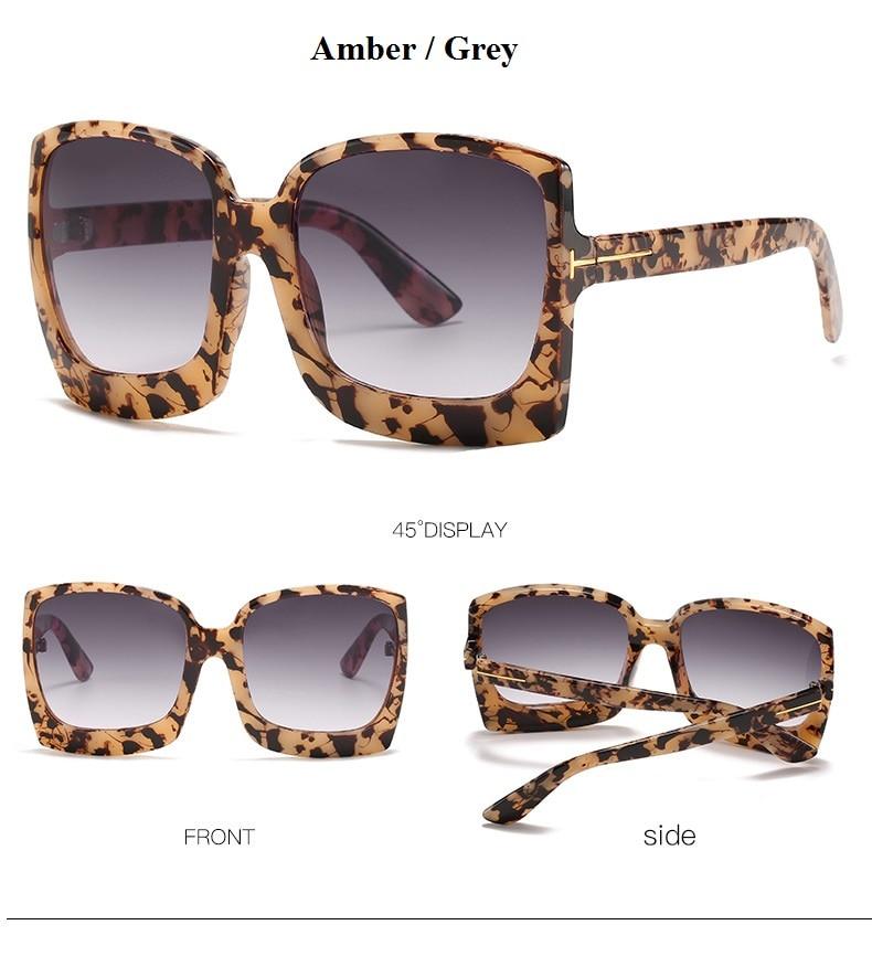  Vintage Modern Women's One Piece UV400 Gradient Oversized Square Sunglasses - Women Sunglasses - DYAVOR® 
