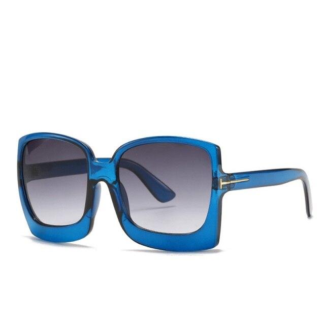  Vintage Modern Women's One Piece UV400 Gradient Oversized Square Sunglasses - Women Sunglasses - DYAVOR® 