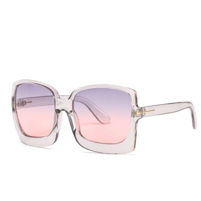  Vintage Modern Women's One Piece UV400 Gradient Oversized Square Sunglasses - Women Sunglasses - DYAVOR® 