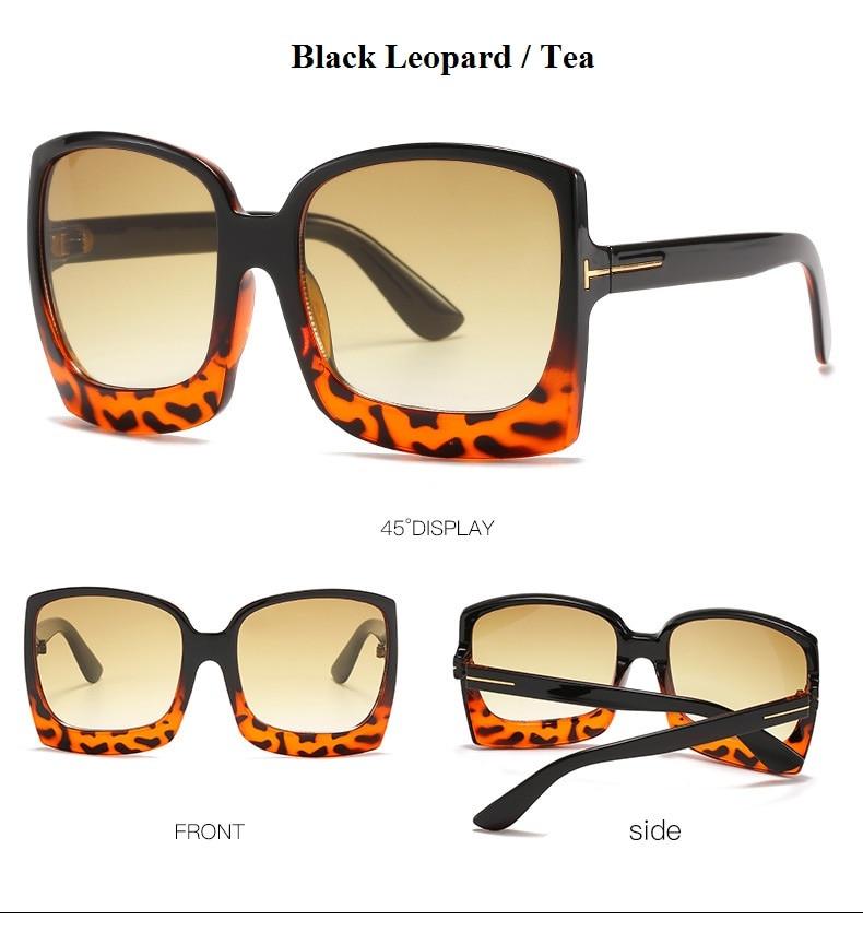  Vintage Modern Women's One Piece UV400 Gradient Oversized Square Sunglasses - Women Sunglasses - DYAVOR® 