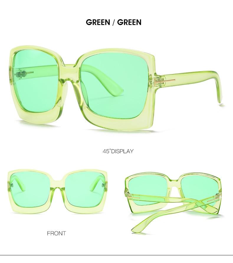  Vintage Modern Women's One Piece UV400 Gradient Oversized Square Sunglasses - Women Sunglasses - DYAVOR® 