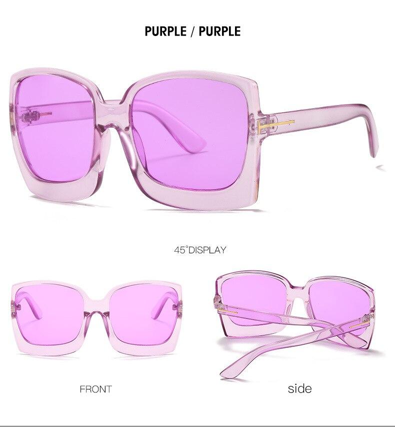  Vintage Modern Women's One Piece UV400 Gradient Oversized Square Sunglasses - Women Sunglasses - DYAVOR® 