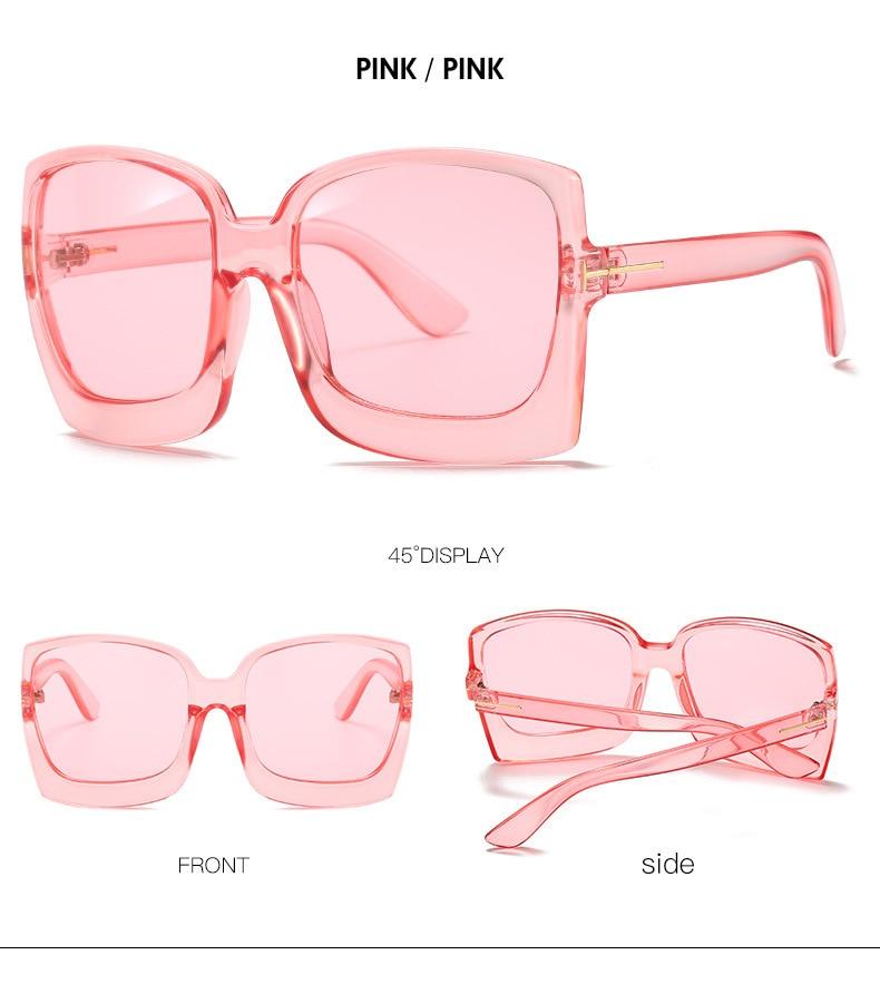  Vintage Modern Women's One Piece UV400 Gradient Oversized Square Sunglasses - Women Sunglasses - DYAVOR® 