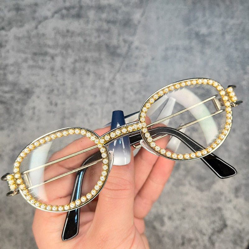  Women's Vintage Steampunk Rhinestone Diamond Designer Sunglasses - Women Sunglasses - DYAVOR® 