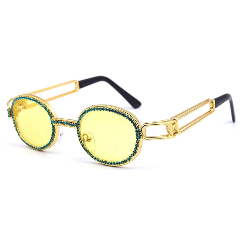  Women's Vintage Steampunk Rhinestone Diamond Designer Sunglasses - Women Sunglasses - DYAVOR® 