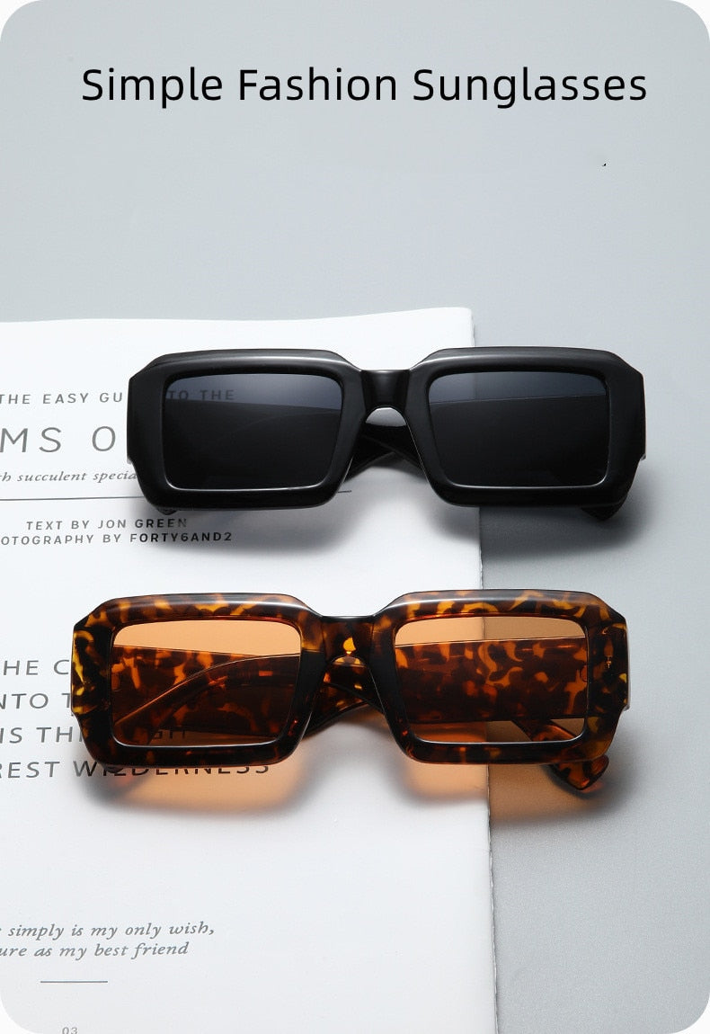  Unisex Vintage Rectangle UV400 Sun Shades Eyewear Sunglasses - Unisex Sunglasses - DYAVOR® 