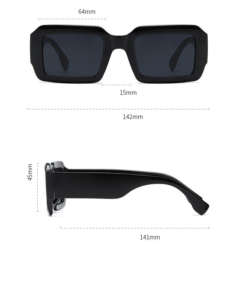  Unisex Vintage Rectangle UV400 Sun Shades Eyewear Sunglasses - Unisex Sunglasses - DYAVOR® 
