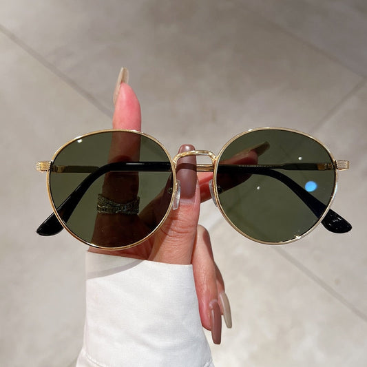  Men and Women Vintage Luxury Solid Gradient UV400 Round Sunglasses - Unisex Sunglasses - DYAVOR® 