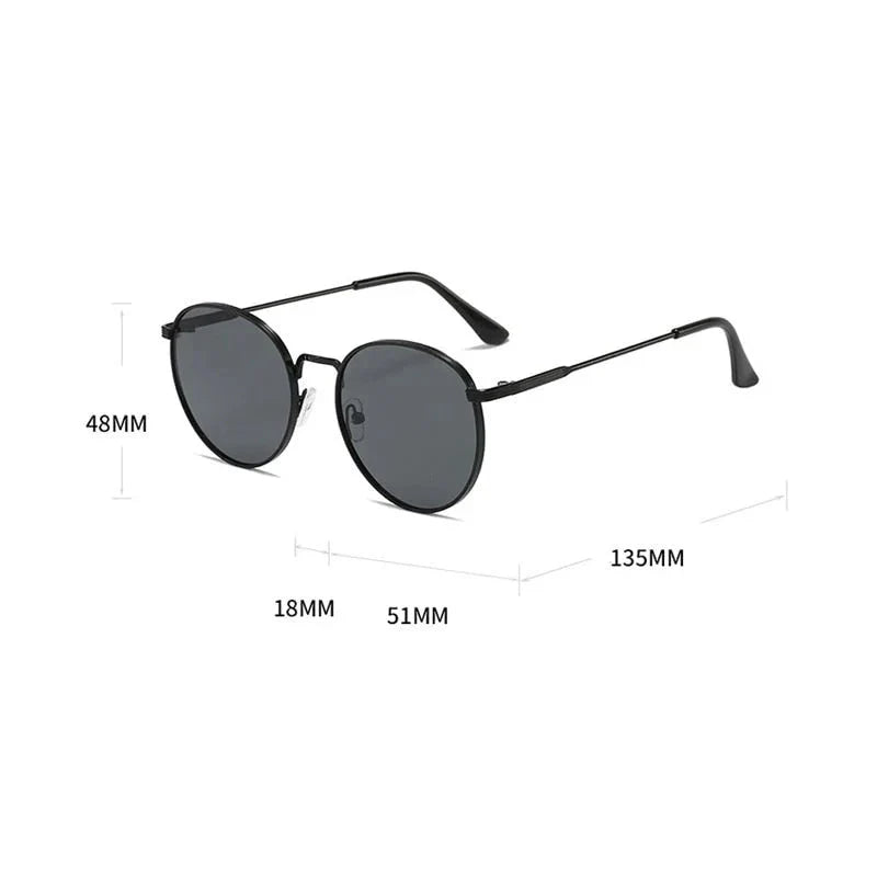  Men and Women Vintage Luxury Solid Gradient UV400 Round Sunglasses - Unisex Sunglasses - DYAVOR® 