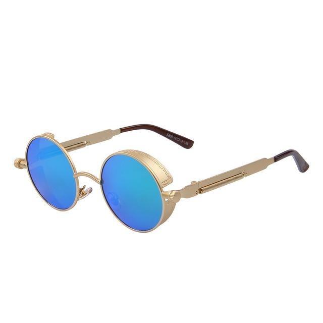  Vintage Steampunk Round Design Sunglasses for Women with UV400 Lenses - Women Sunglasses - DYAVOR® 