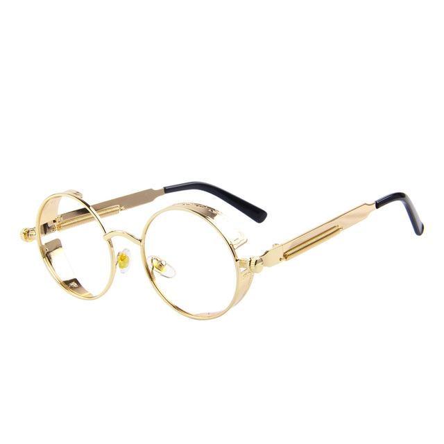  Vintage Steampunk Round Design Sunglasses for Women with UV400 Lenses - Women Sunglasses - DYAVOR® 