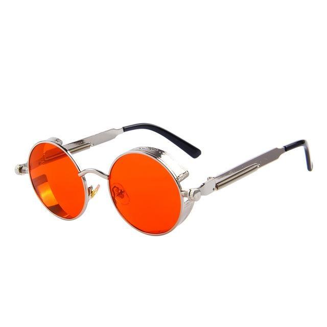  Vintage Steampunk Round Design Sunglasses for Women with UV400 Lenses - Women Sunglasses - DYAVOR® 