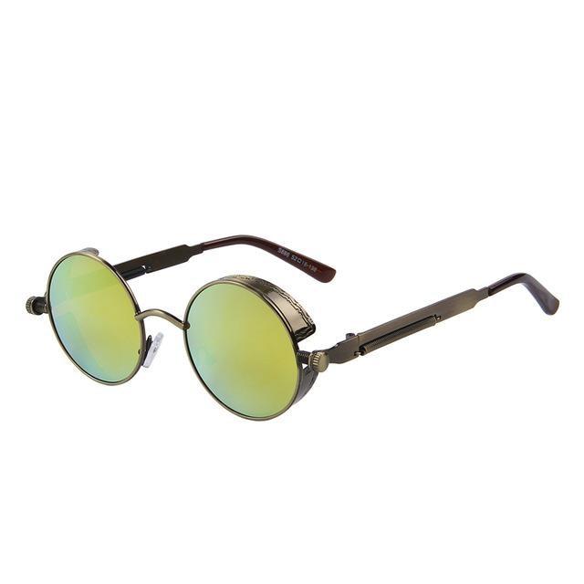  Vintage Steampunk Round Design Sunglasses for Women with UV400 Lenses - Women Sunglasses - DYAVOR® 
