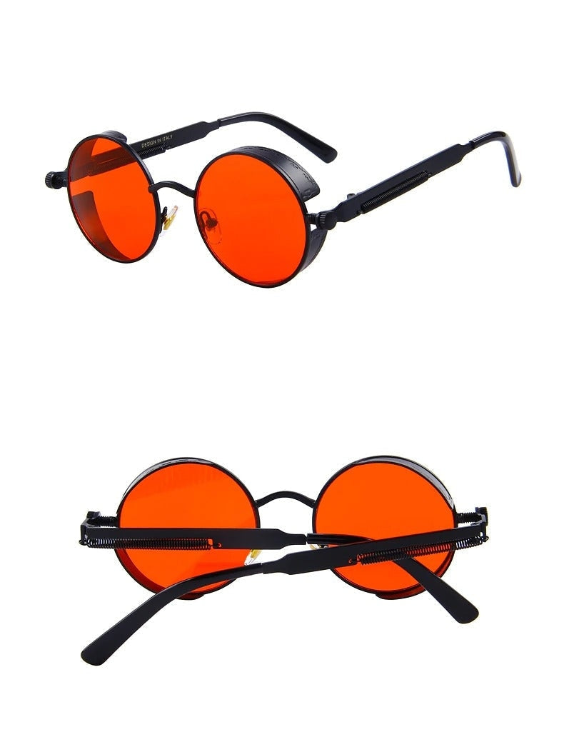  Vintage Steampunk Round Design Sunglasses for Women with UV400 Lenses - Women Sunglasses - DYAVOR® 